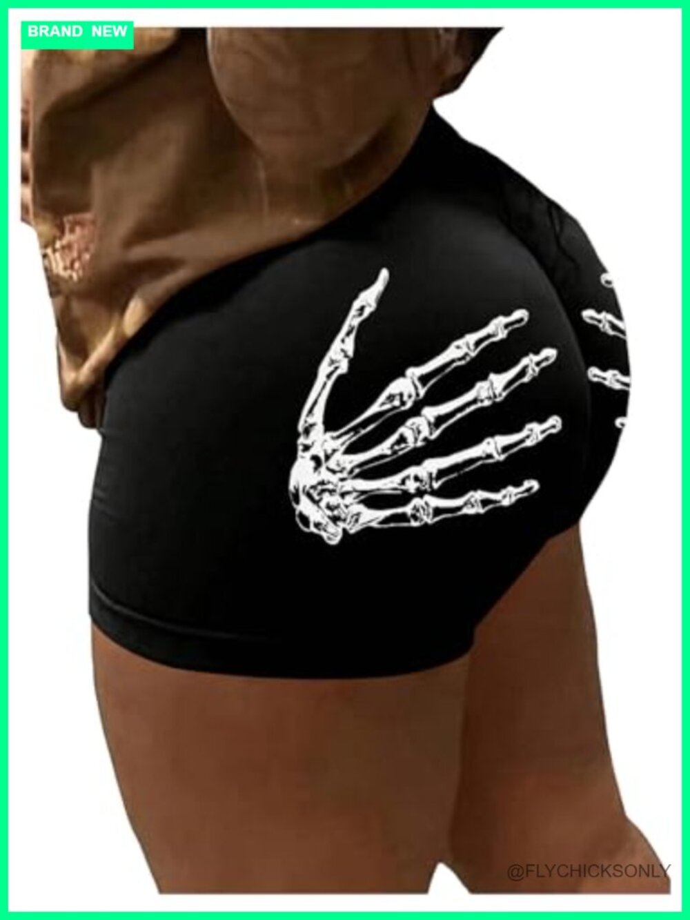 High Waist Graphic Print Biker Shorts Slim Fit Stretchy Casual Summer